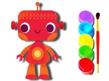 Card de colorat robot BTS